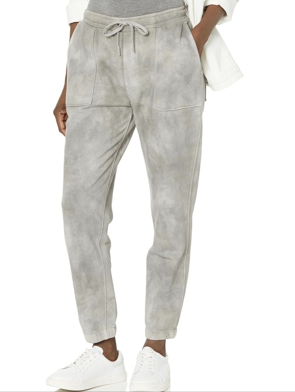 Hudson Jeans French Terry Utility Joggers Monument Ice Dye Gray Size M